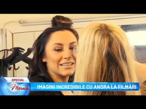 Imagini incredibile cu Andra la filmarile clipului