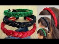 🌹 How to make a French Braid Headband | Embroidery Thread 3 Plaited Chunky Hairband | Arco de cabelo