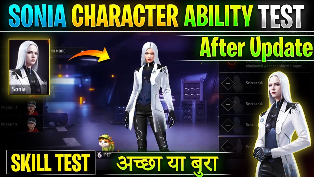 Free Fire Sonia Character Ability | Sonia character Skill Test After update