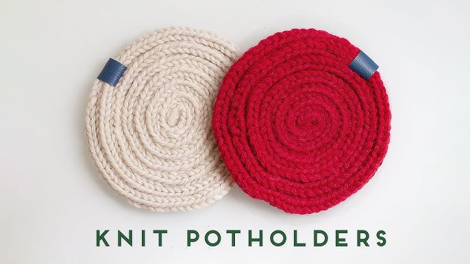 French Knitted Knotted Coasters