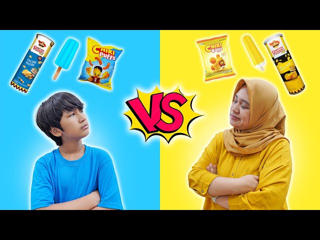 Makanan Biru vs Makanan Kuning Mana Yang Lebih Enak | Superduper Ziyan class=