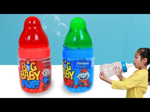 어떤게 더 맛있을까요? 서은이의 신비아파트 드로잉 캔디 사탕 빅 베이비팝 아무놀이 Big Baby Pop Candy Contest VS Mommy Seoeun Story