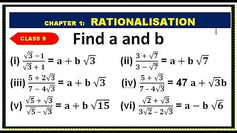 Class 9 Rationalisation R.D. SHARMA EXAMPLE 11