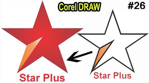corel draw me star plus ka logo kese banaye  How to make star ⭐Plus logo in Coreldraw Design #026