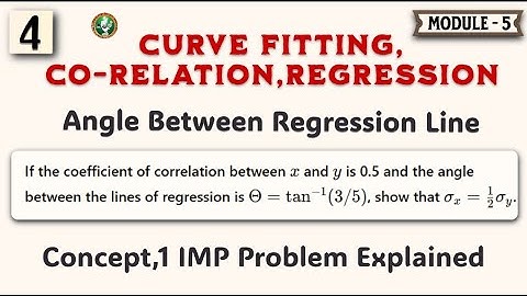 4 Angle Between Regression Line 1 IMP Problem Solved Module 5 3rd Sem ECE 2022 Scheme VTU BMATEC301
