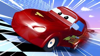 Jerry is Lighting McQueen from Disney Cars ! Tom the Tow Truck's Paint Shop  Car City  Cars cartoon