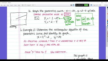 Wk 13 Pt 1 Lesson 25   Parametric Equations and Motion