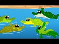 Five Crocodiles Went Swimming One Day | Crocodile Song | Zebra Nursery Rhymes & Kids Songs
