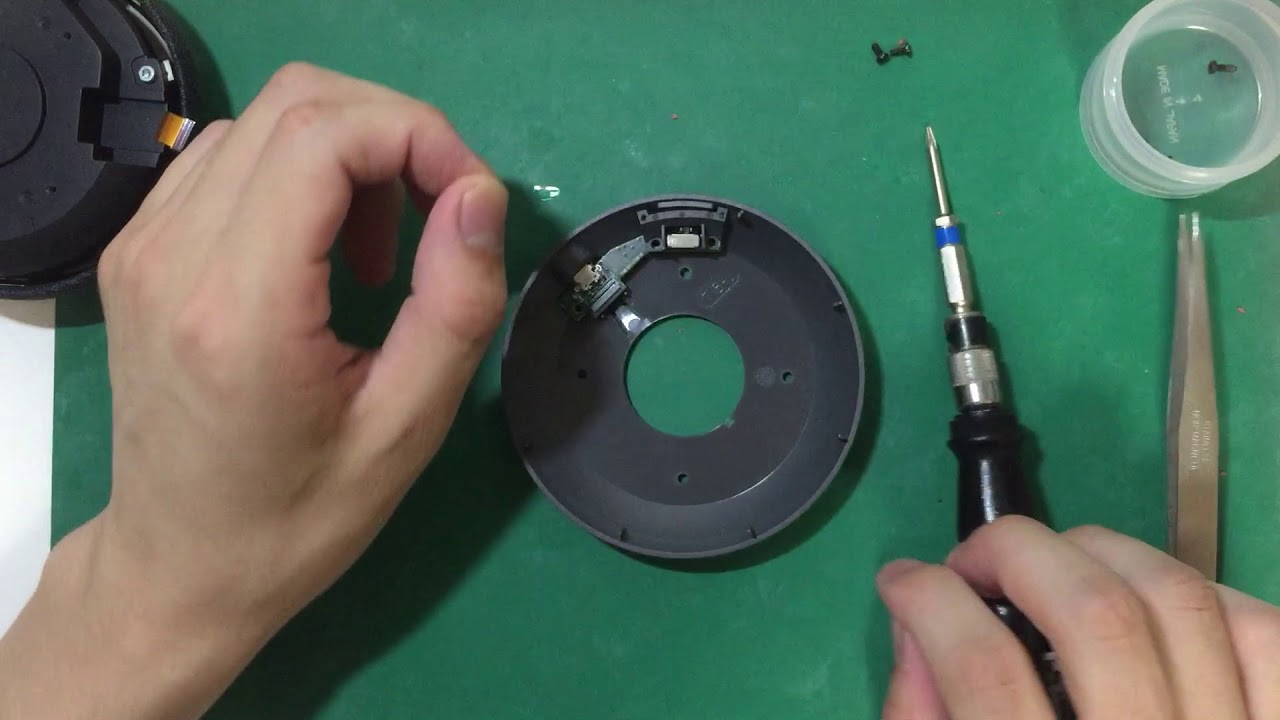 Google home mini teardown (mic mute slide switch part) - YouTube