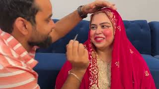 1st time sunny ne kiya mera makeup 😨 | family ka reaction | vlog