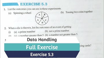 Exercise 5.3 (full exercise) class 8 | CH:5 Data handling class 8 ex 5.3 | Probability | ex 5.3 q1