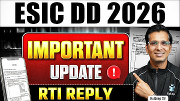 RTI Reply on UPSC ESIC Deputy Director Notification 2026 | ESIC DD Recruitment | ESIC DD Vacancy