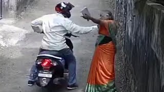 SNATCHING GOLDEN NECKLACE FROM OLD WOMEN | CAUGHT ON CAMERA