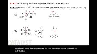 CHM2210 Review Exam2.6 - Convert Newman Projection to Bond-Line Structure
