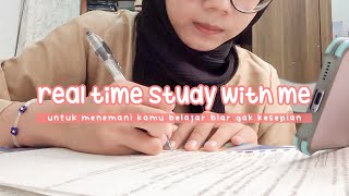 real time study with me #3 | with music, indonesia