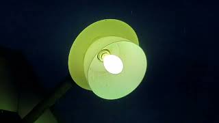 Byhatt fixture with a photocell and mercury vapor lamp