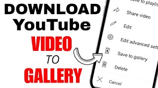 (SIMPLE) How To Download YouTube Videos to Phone's Gallery Without Any App (Android\/Ios) 2024