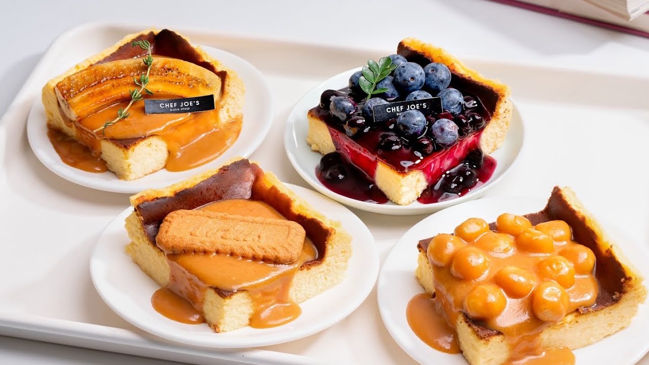 Basque cheesecake ชีสเค้กหน้าไหม้แบบถาด ทำขนมกับเชฟโจ Ep.152