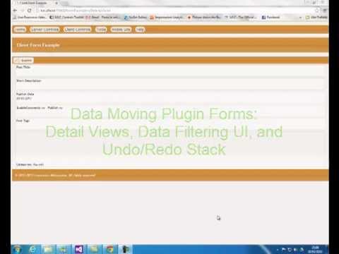 Data Moving Plug-in Forms: Detail Views, Data Filtering UI, and Undo/Redo Stack