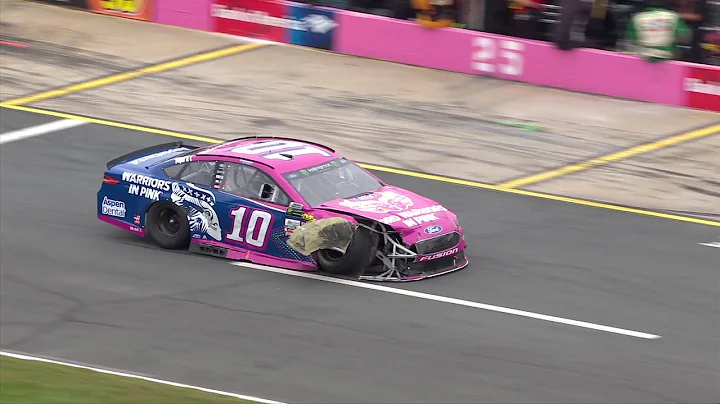 Patrick collides with Ragan in hard Charlotte crash
