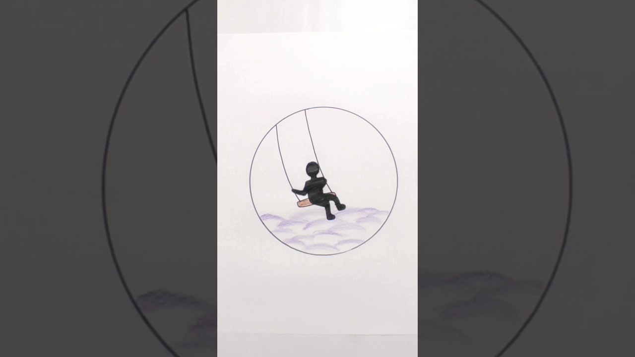 Boy swinging scenery | 