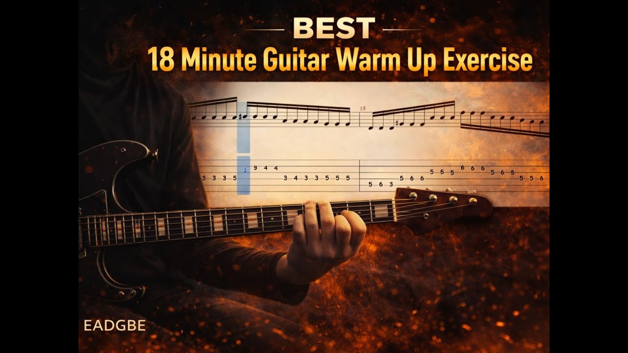 Best 18 Minute Guitar Warm Up Exercise | Kadifem Tabs