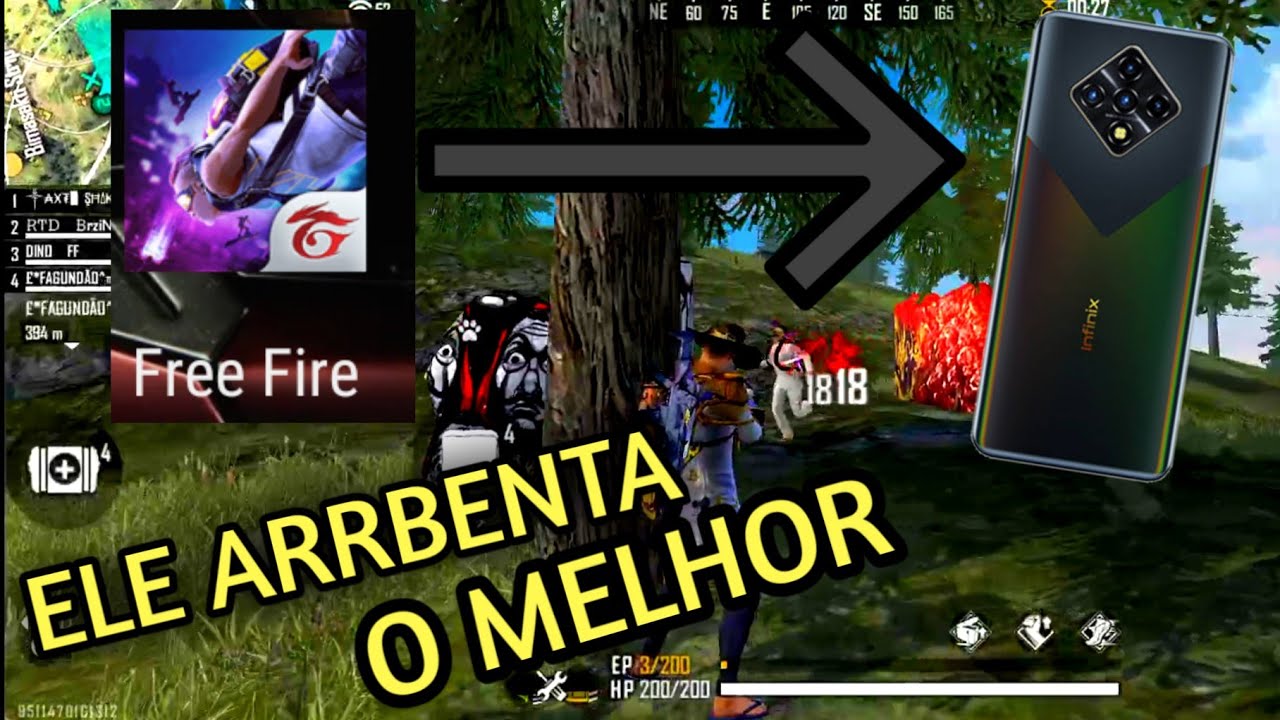 Infinix zero 8 rodando free Fire! ele detona!!!