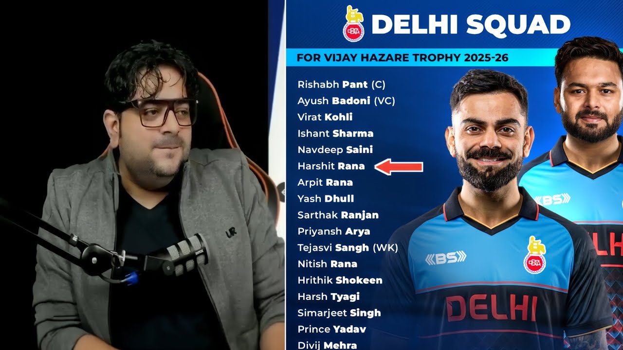 Delhi Squad for Vijay Hazare Trophy 🏆 | Harshit Rana Reaction 🙂 | All Star ⭐ In One Place