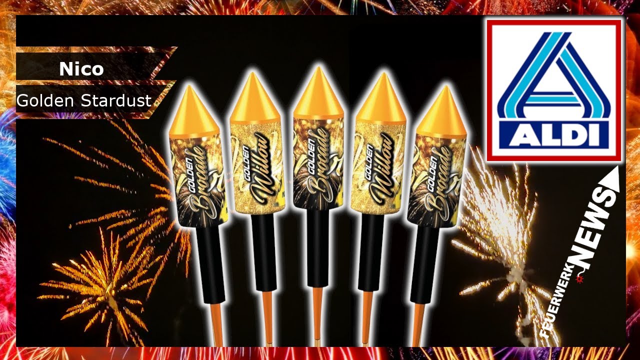 9,99€ ALDI Nord Golden Stardust | Nico Feuerwerk Raketensortiment