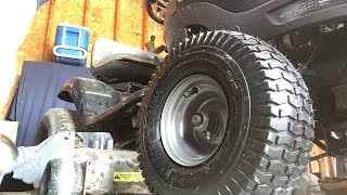 Craftsman YT-4500 revival part 2: tires, burnout, and will it mow