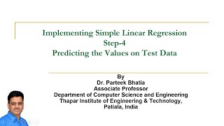 Step 4: Predicting the Values on Test Data for Implementation of Simple Linear Regression