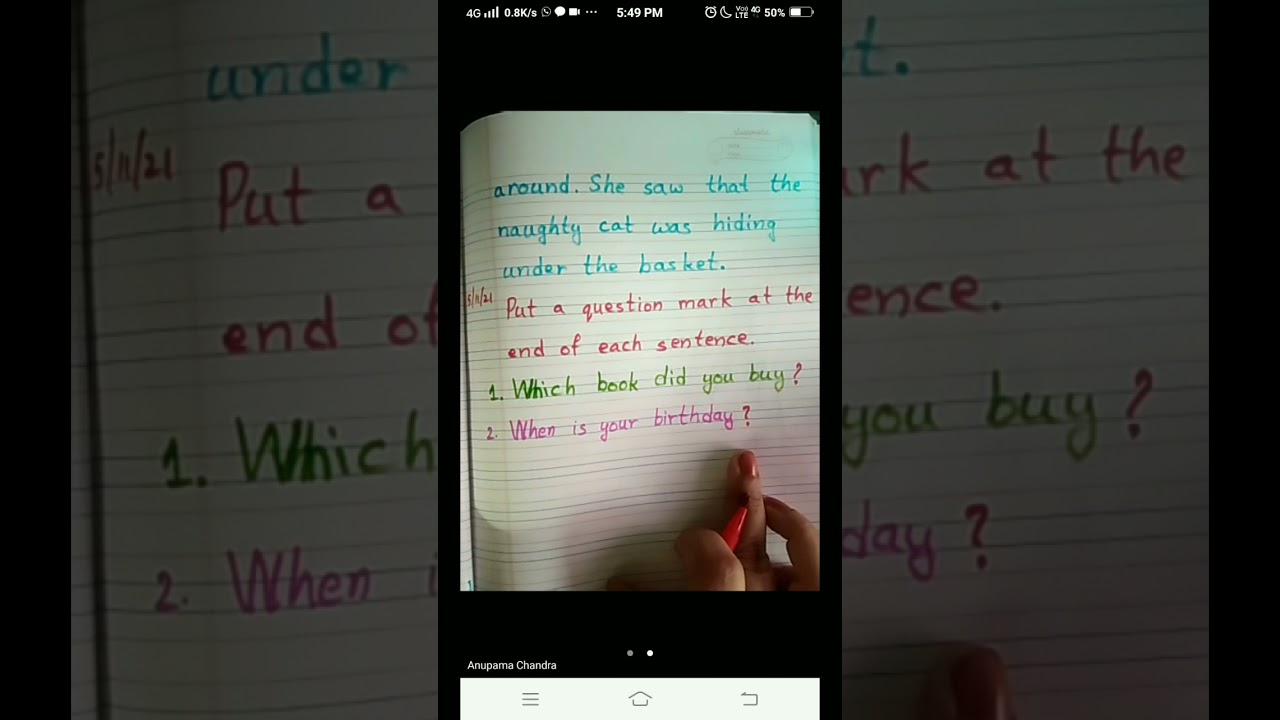 Use of Question mark? The chain of smiles, Class:2 English