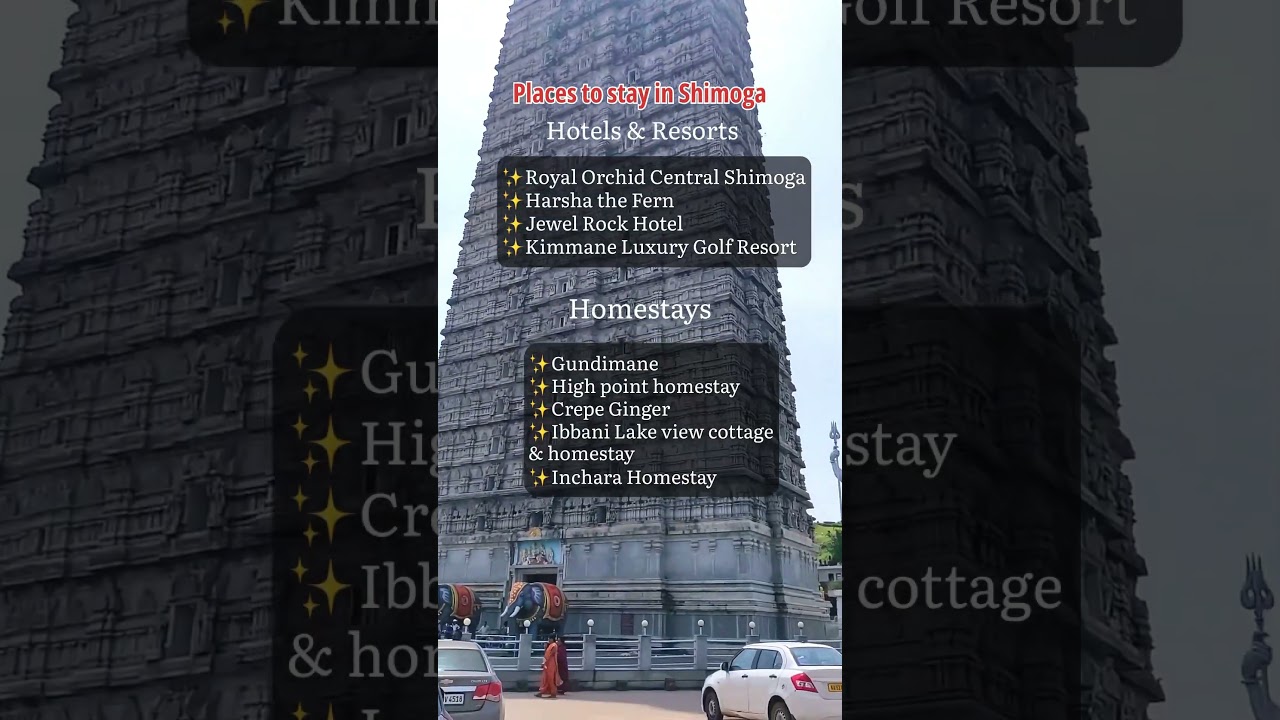 3days itinerary for Shimoga & around 