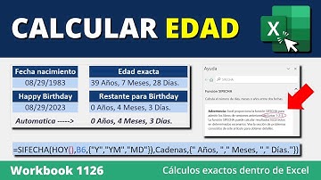 Cómo Calcular la EDAD EXACTA en Excel con la FECHA DE NACIMIENTO