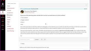 Discussion Posts on Canvas
