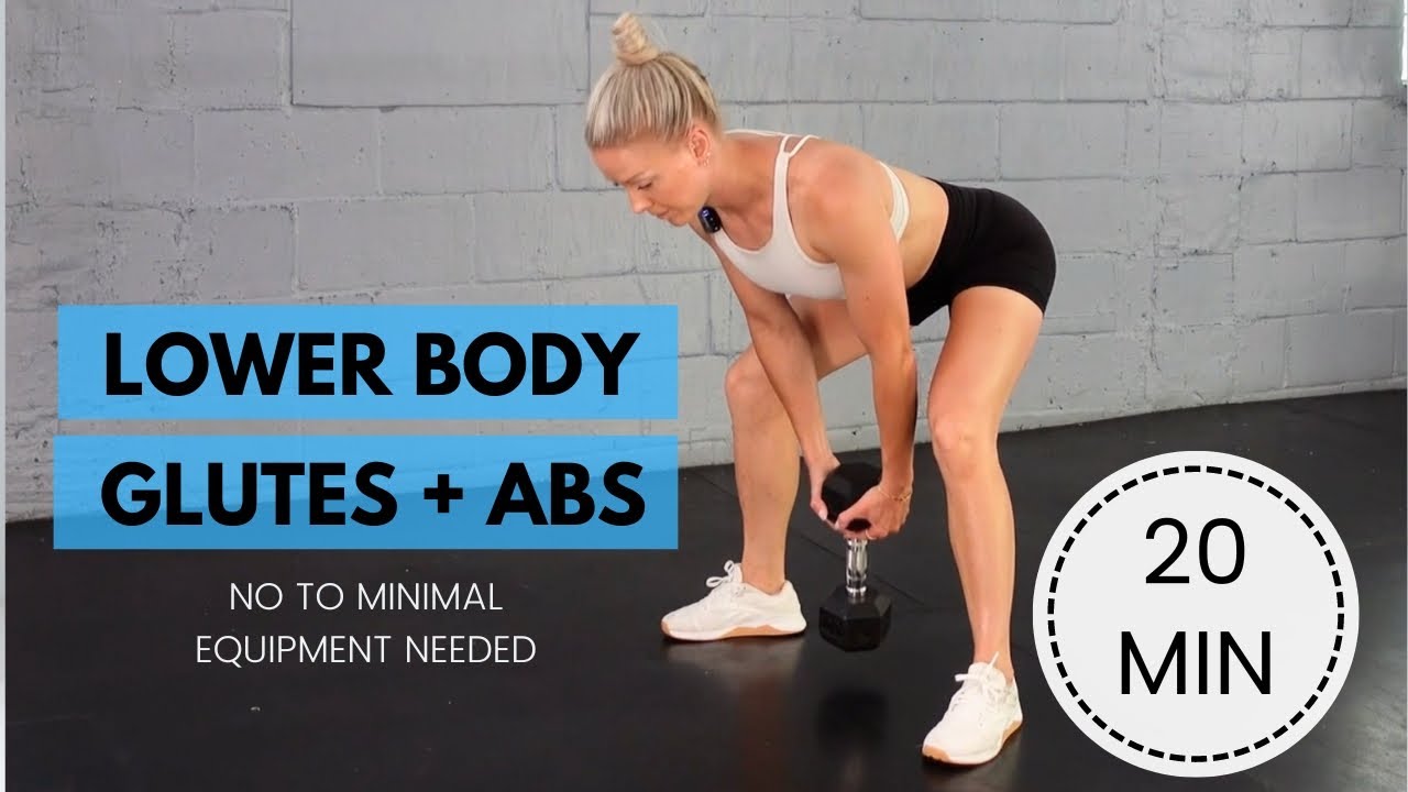 20 MINUTE AT HOME WORKOUT: Minimal to no weights needed! Lower Body ...