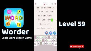 Worder Logic Word Search Level 59 Walkthrough 🧩 | Go Answer 🎮