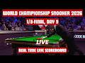 Halo World Championship 2026 Live Score : Today Snooker 1/8-Finals, Day 9 Matches