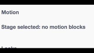 Page of Stage selected no motion blocks