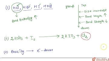 Consider the following statements , `(I)` Amongst `HCl,HBr,HI` and `HO