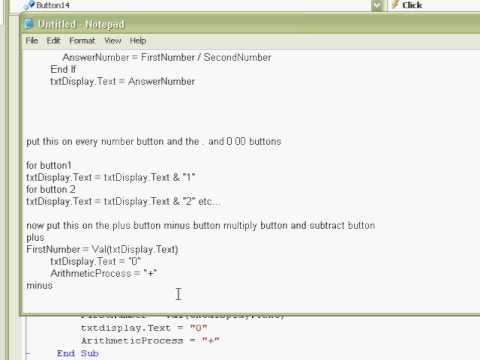 How To Make A Calculator In VB2008