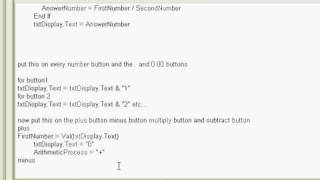 How To Make A Calculator In VB2008