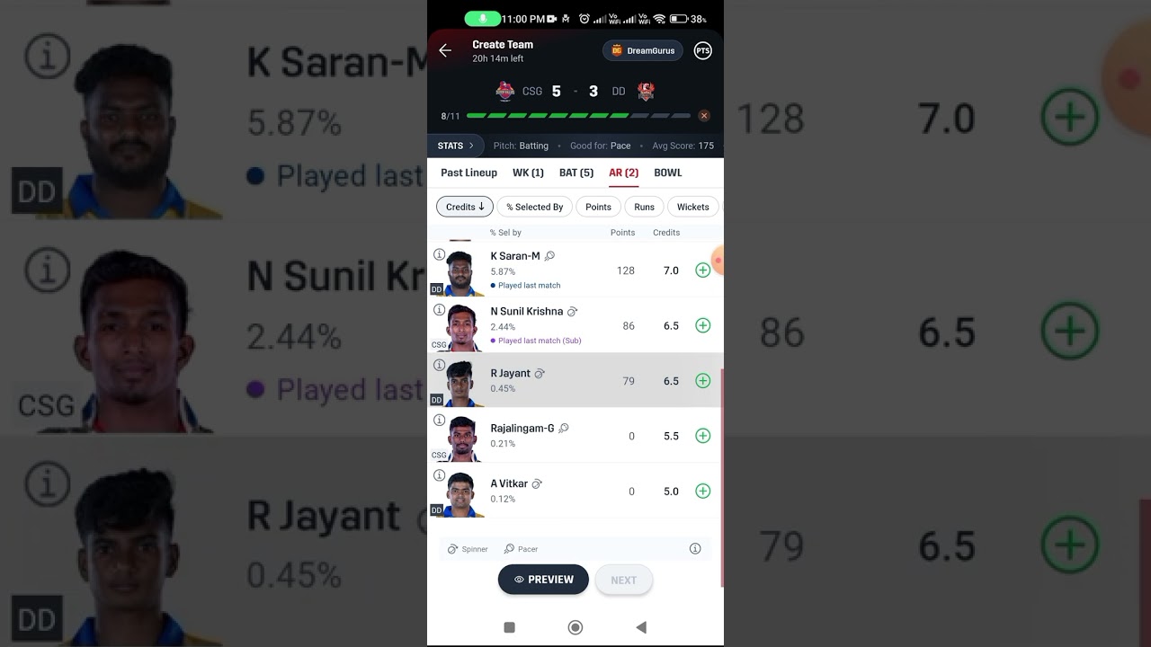 csg vs dd dream11 prediction today