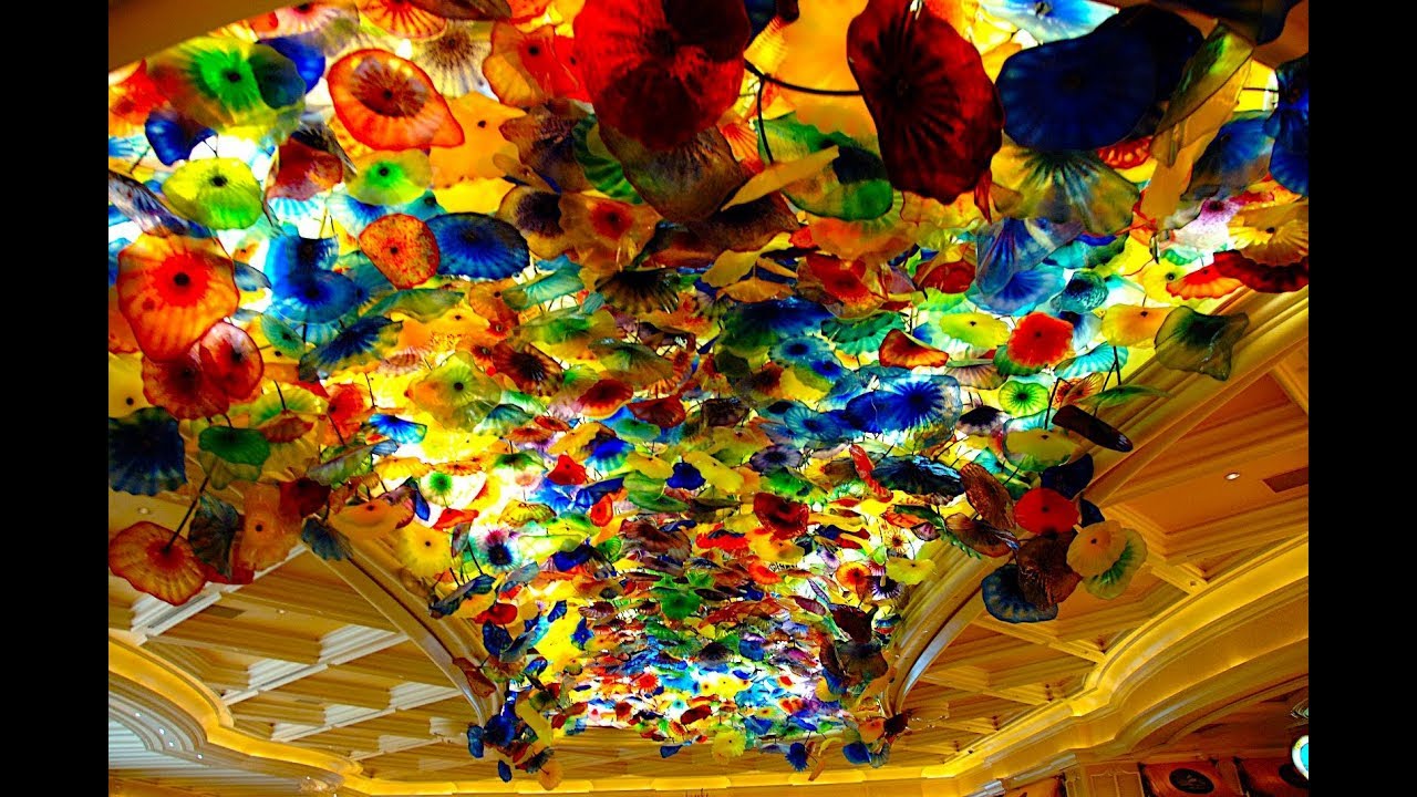 Bellagio Hotel Las Vegas The Chihuly Glass Ceiling Youtube