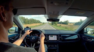 на KODIAQ 680 км. Вид от первого лица. POV drive Skoda Kodiaq. (песня внутри) #путешествиянакодиаке