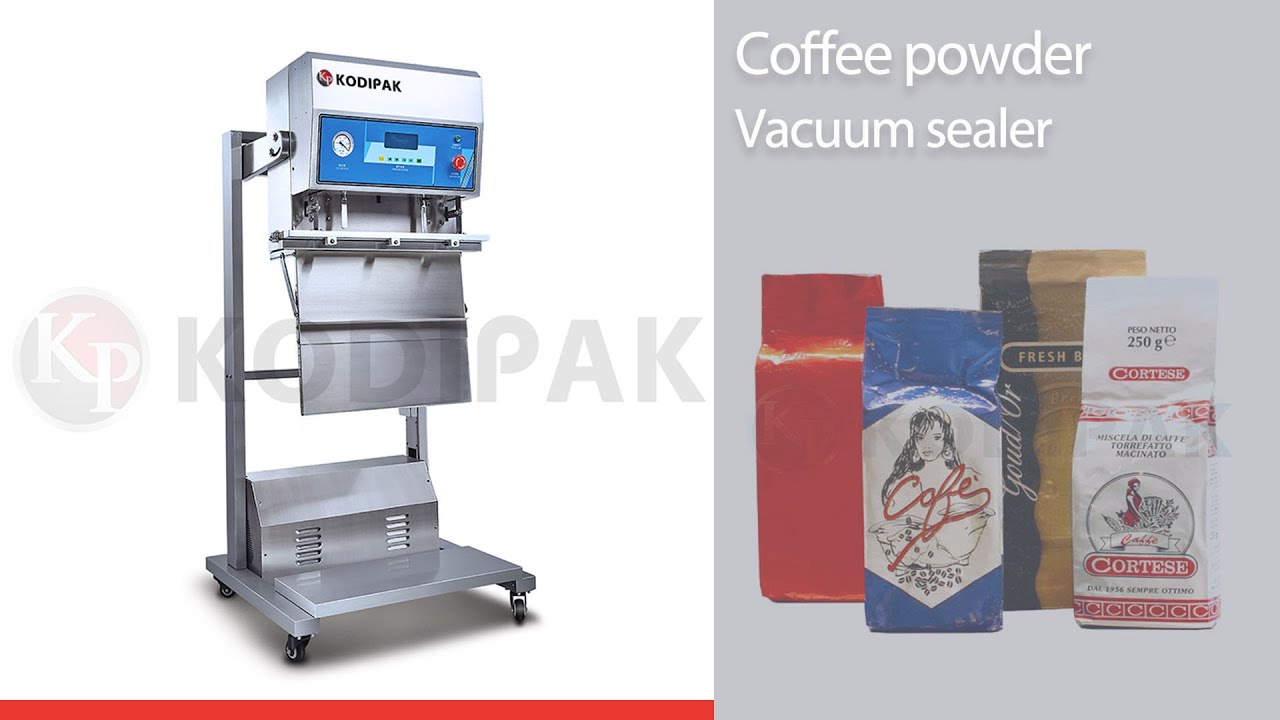 Coffee powder and nut external vacuum sealer pack machine with nozzle nitrogen gas flushing