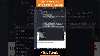 HTML Tutorial - Lesson 48: HTML Tables Borders - Collapse Part 2 #shorts #html #html5 Profile