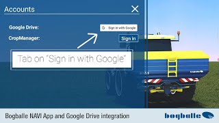 Bogballe NAVI App and Google Drive integration screenshot 1
