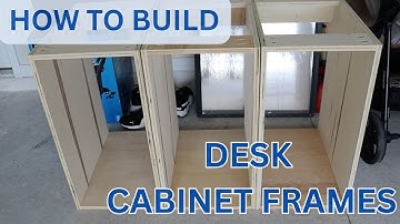 Built in Desk Build Part 1 | Building Desk Cabinet Frame