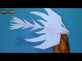 How to make a dragon paper plane  origami airplane  easy origami rizaoriga